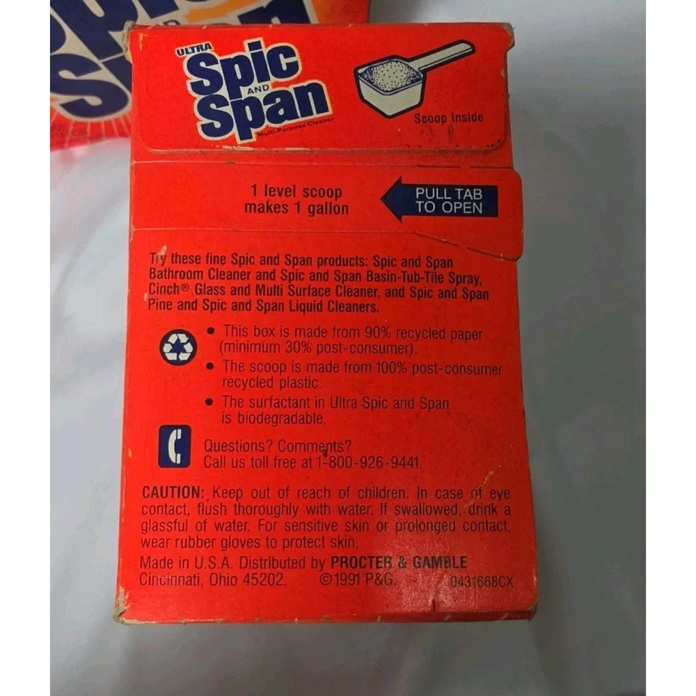 Vintage 2 Ultra Spic and Span Multi Purpose Cleaner Powder 12.4 oz